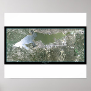 Big Bear Lake, California satellite poster
