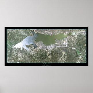 Big Bear Lake, California satellite poster