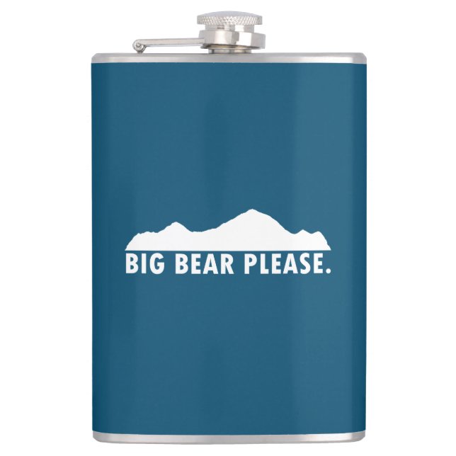 Big Bear Please Hip Flask (Front)