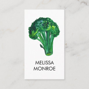 Big beautiful Broccoli illustrated Business Card