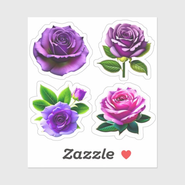 Big Beautiful Flower Roses Rose Assortment #1 (Sheet)