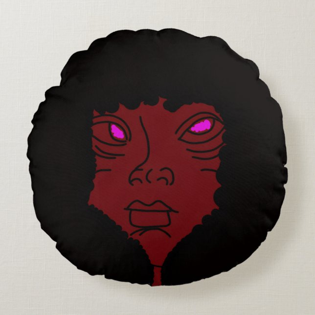 Big Beautiful Hair Round Cushion (Front)