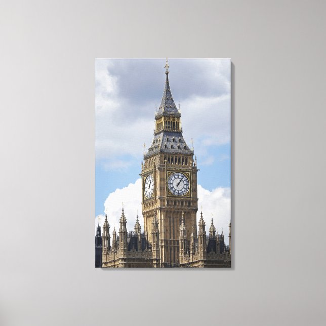 Big Ben and Houses of Parliament, London, Canvas Print (Front)
