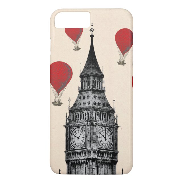 Big Ben and Red Hot Air Balloons 2 Case-Mate iPhone Case (Back)
