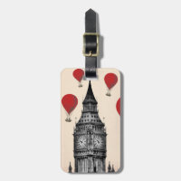 Big Ben and Red Hot Air Balloons 2