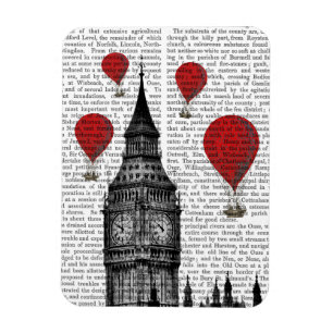 Big Ben and Red Hot Air Balloons Magnet