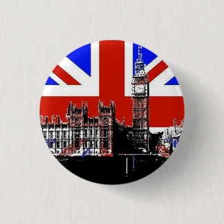 Big Ben and the Union Jack 3 Cm Round Badge
