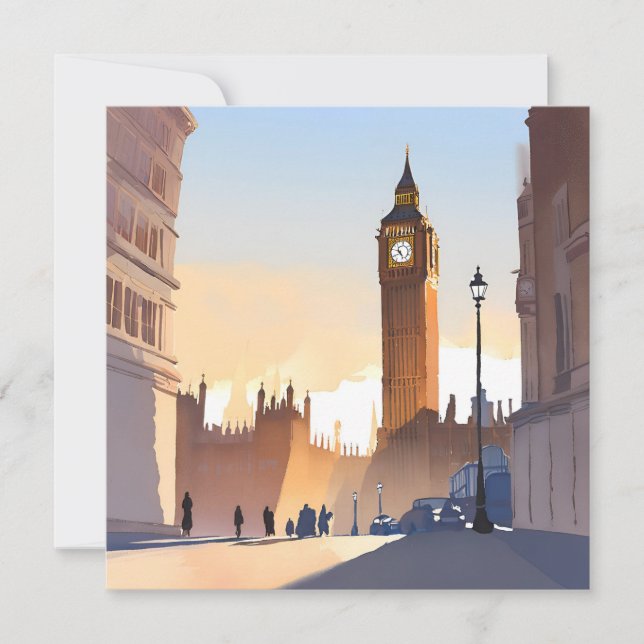 Big Ben Clocktower | London England UK Card (Front)