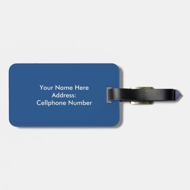 Big Ben Custom name and Address Luggage Tag (Back Horizontal)