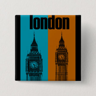 Big Ben in London 15 Cm Square Badge