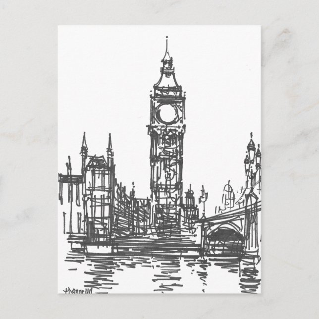 Big Ben in London Post Card (Front)