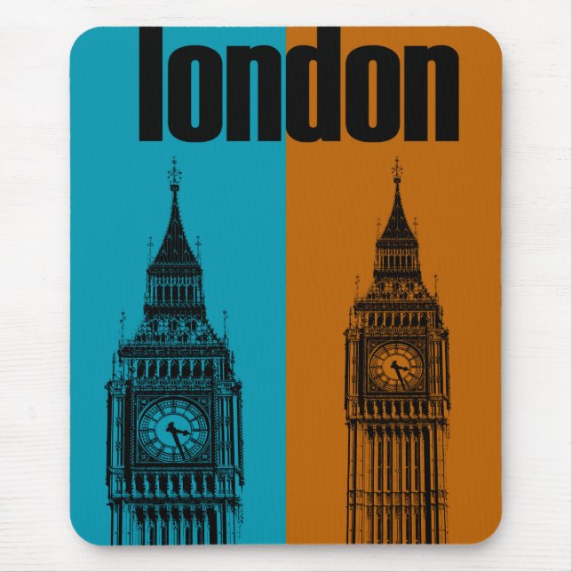 Big Ben in London, Ver. 2 Mouse Pad (Front)