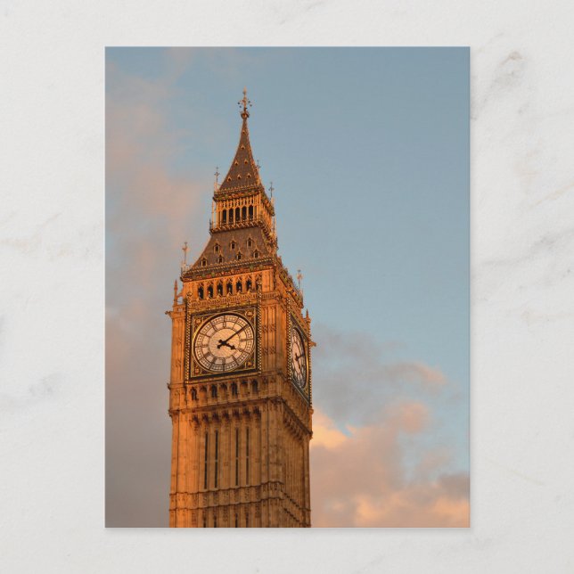 Big Ben in London vertical postcard (Front)