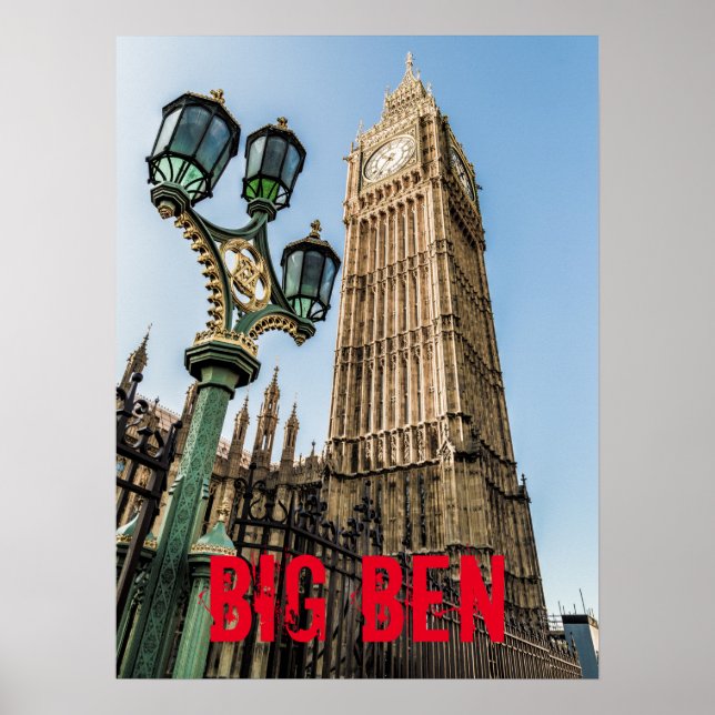 Big Ben in Westminster London gift Poster (Front)