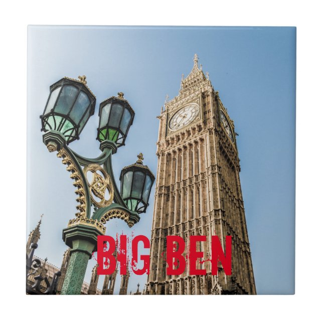 Big Ben in Westminster London gift Tile (Front)