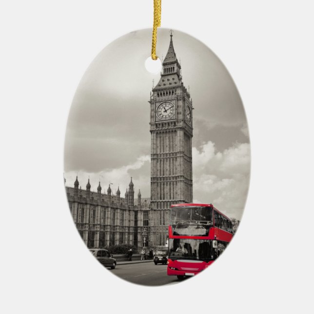 Big Ben London Ceramic Tree Decoration (Front)