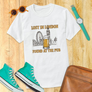 Big Ben London Eye UK Pub Life British Souvenir T-Shirt