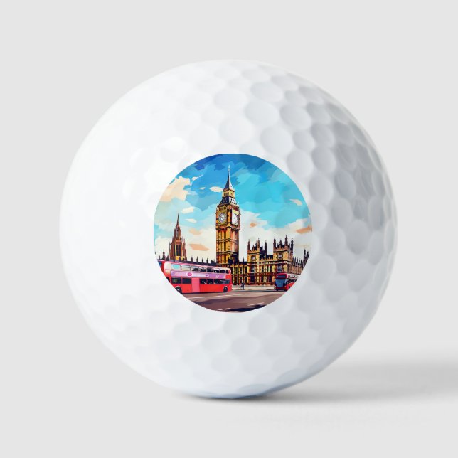 Big Ben, London. Golf Balls (Front)