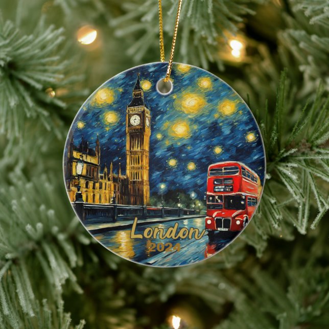 Big Ben London Souvenir Ceramic Tree Decoration (Tree)