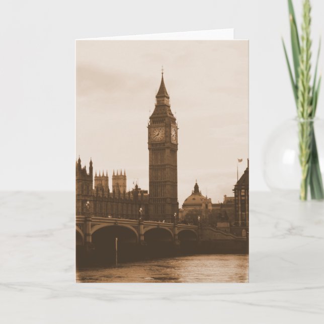 Big Ben - London - Thames - Greeting Card (Front)