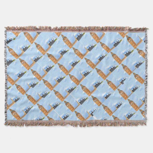Big Ben London Throw Blanket  (Front)