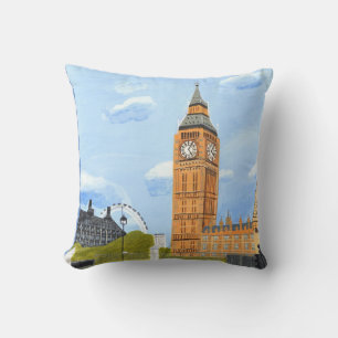 Big Ben London Throw Pillow