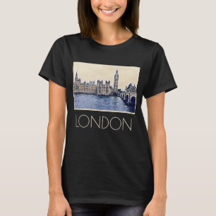 Big Ben London Watercolor art T-Shirt