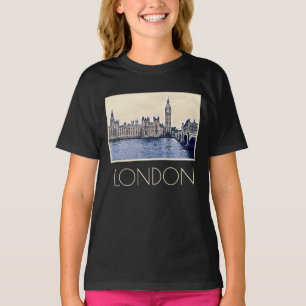 Big Ben London Watercolor art T-Shirt