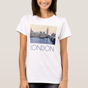 Big Ben London Watercolor art T-Shirt