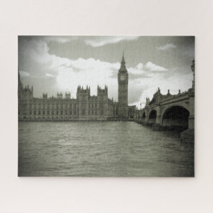 Big Ben Parliament in Black & White 16x20 - 520 pc Jigsaw Puzzle