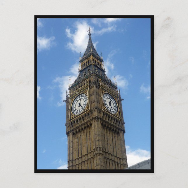 big ben tower border postcard (Front)
