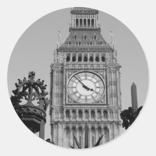 Big Ben Tower Classic Round Sticker
