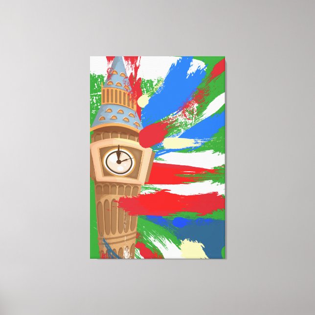 Big Ben Westminster Clock Tower Canvas Print (Front)