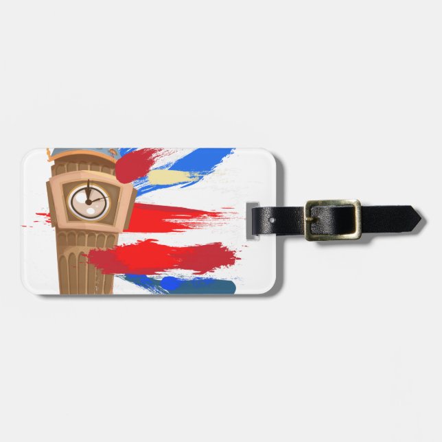 Big Ben Westminster Clock Tower Luggage Tag (Front Horizontal)