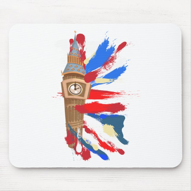 Big Ben Westminster Clock Tower Mouse Pad (Front)