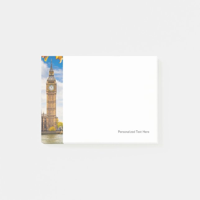 Big Ben With Autumn Leaves, London Post-it Notes (Front)