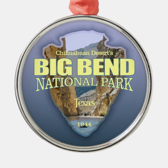 Big Bend National Park (arrowhead) Metal Tree Decoration (Front)