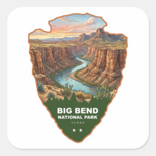 Big Bend National Park Arrowhead Square Sticker