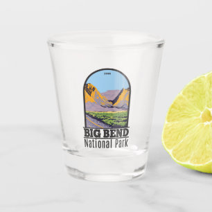 Big Bend National Park Chisos Mountains Vintage Shot Glass