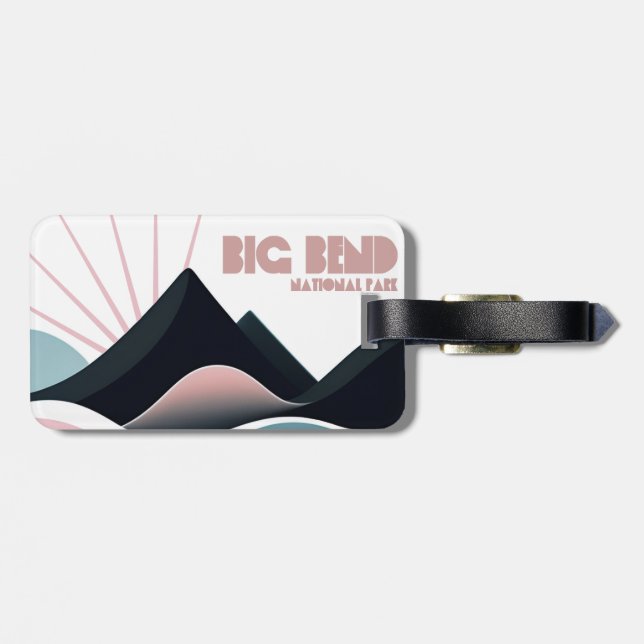 Big Bend National Park Coloured Hills Luggage Tag (Back Horizontal)