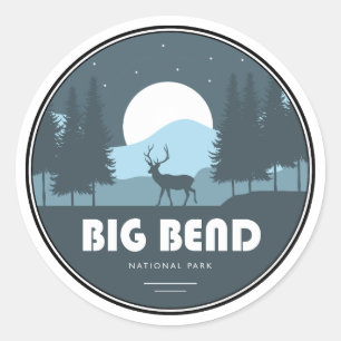 Big Bend National Park Deer Classic Round Sticker