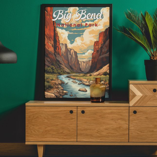 Big Bend National Park Illustration Retro Poster (Creator Uploaded)