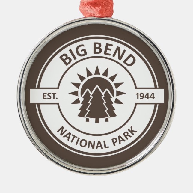 Big Bend National Park Metal Tree Decoration (Front)