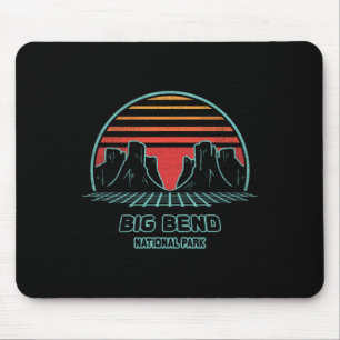 Big Bend National Park Retro Hiking Vintage 80s St Mouse Pad
