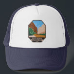 Big Bend National Park Rio Grande Vintage Trucker Hat<br><div class="desc">Big Bend vintage vector design. Big Bend National Park is in southwest Texas and includes the entire Chisos mountain range and a large swath of the Chihuahuan Desert.</div>