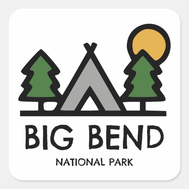 Big Bend National Park Square Sticker (Front)