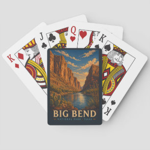 Big Bend National Park Texas Modern Woodblock Playing Cards