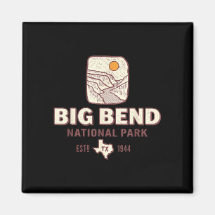 Big bend national park texas travel retro magnet