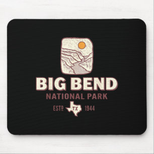Big bend national park texas travel retro mouse pad