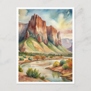 Big Bend National Park Texas watercolor painting Postcard